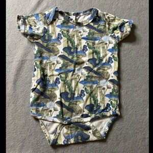 Kate Quinn Bodysuit Unisex 18-24 Months Mushrooms Green Blue Organic 2023